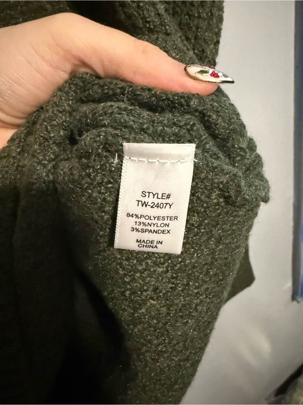 Zenana Cozy DK Olive Half-Zip Pullover Sweater - Picture 3 of 4